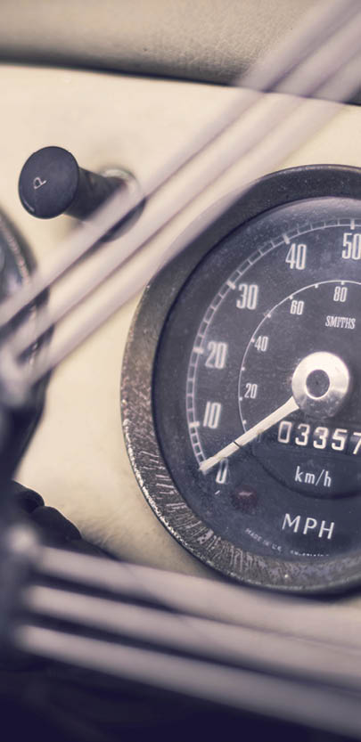 Close up on steering wheel, Classic car interior, Vintage tone